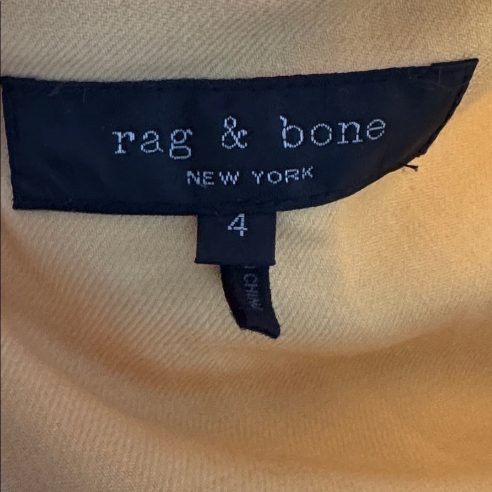 RAG & BONE Bonnie Yellow Single-Button Blazer Size 4 - Picture 8 of 10